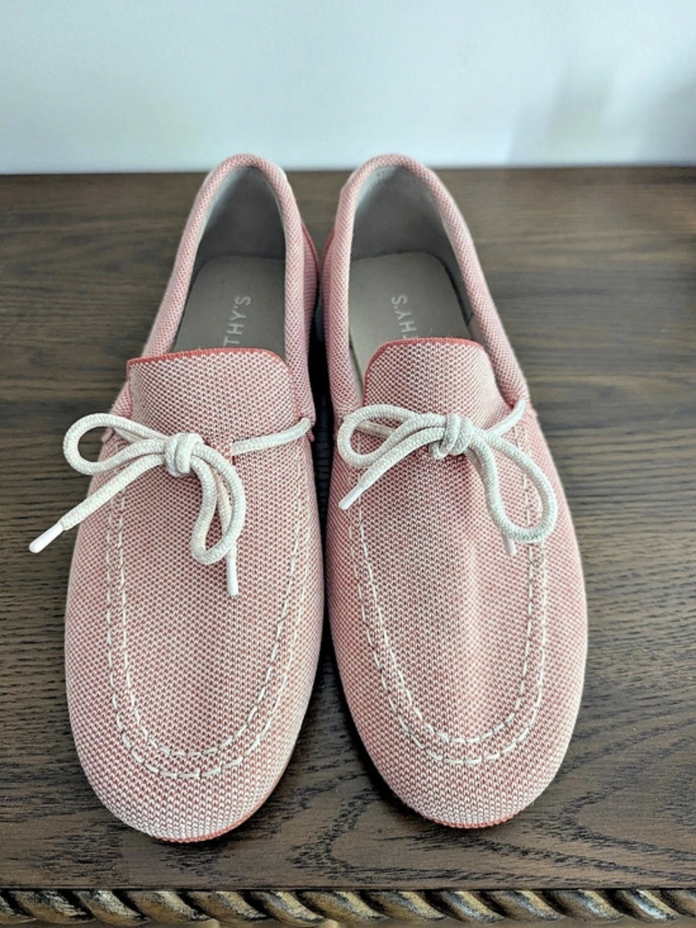 Rothy's The Boat Shoe Pink & White US Women's 9